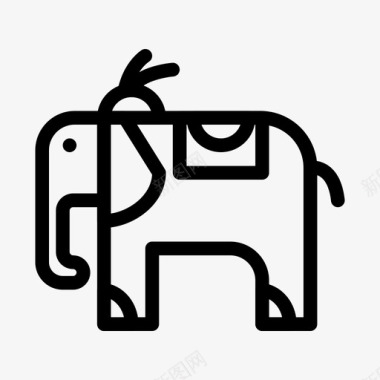 大象动物巴西图标图标