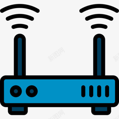 Wifi物联网46线性颜色图标图标