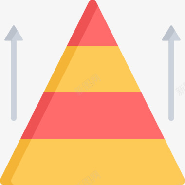 金字塔战略管理6扁平图标图标