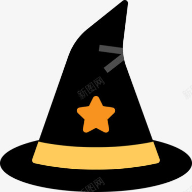 女巫帽万圣节92平顶图标图标