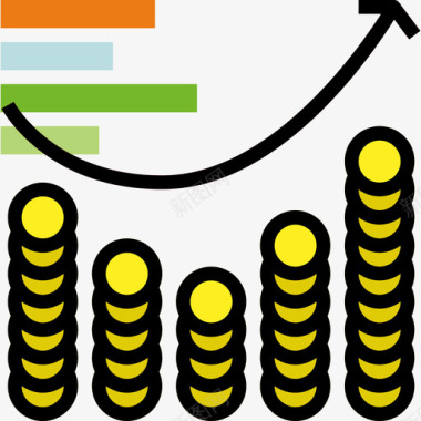 统计商业和金融57线性颜色图标图标