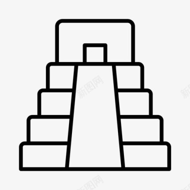 玛雅神庙古物工艺品图标图标