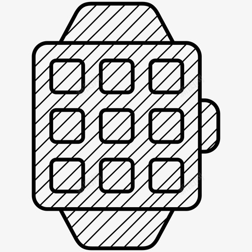 智能手表应用程序网格菜单图标svg_新图网 https://ixintu.com 智能手表应用程序 网格 菜单