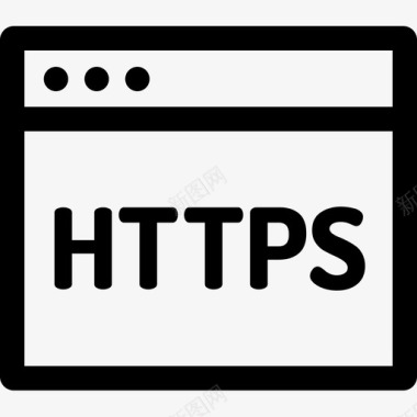 Https保护和安全3线性图标图标