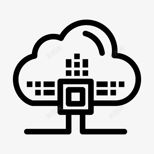 基于云数据科学图标svg_新图网 https://ixintu.com 基于云 数据 数据科学和网络安全 科学