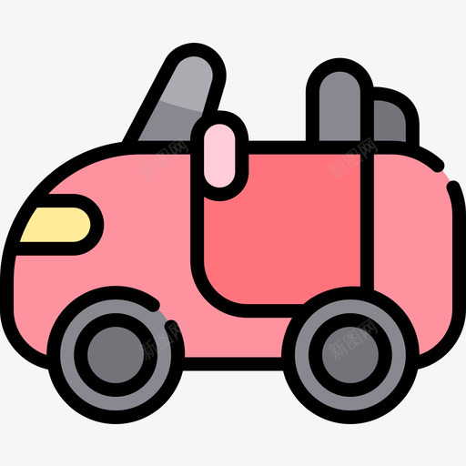 敞篷车车辆和运输3线性颜色图标svg_新图网 https://ixintu.com 敞篷车 线性颜色 车辆和运输3