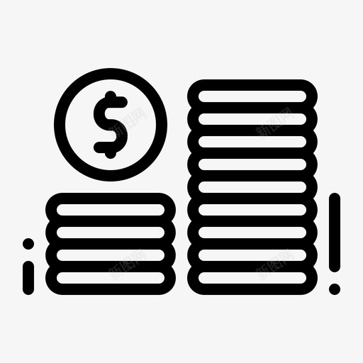 硬币商业硬币堆图标svg_新图网 https://ixintu.com 商业 商业和金融大纲 硬币 硬币堆 金融