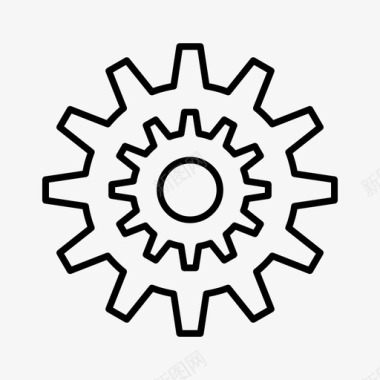 现代齿轮生产商业系统图标图标