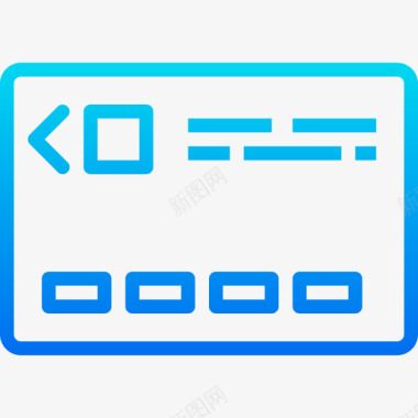 借记卡购物和电子商务4梯度图标图标