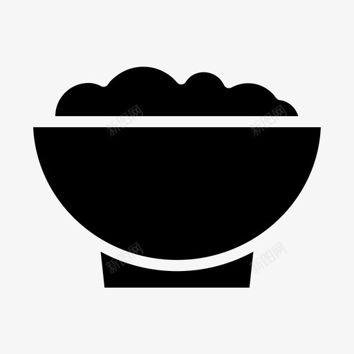 饭碗烹饪吃图标svg_新图网 https://ixintu.com 吃 烹饪 饭碗
