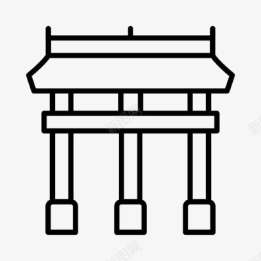 亚洲寺庙古代历史古代图标图标