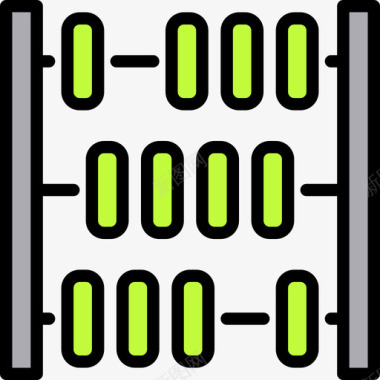算盘数学4线颜色图标图标