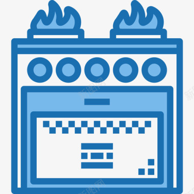 炉灶家用电器16蓝色图标图标
