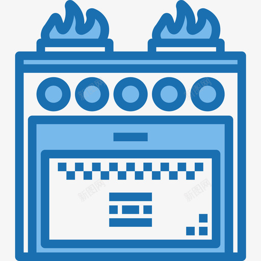 炉灶家用电器16蓝色图标svg_新图网 https://ixintu.com 家用电器16 炉灶 蓝色