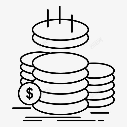 硬币堆硬币金融图标svg_新图网 https://ixintu.com 储蓄 分析投资和平衡记分卡 收入 硬币 硬币堆 金融 黄金