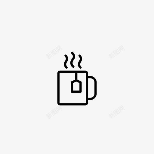 茶杯饮料热的图标svg_新图网 https://ixintu.com 热的 简约的轮廓 茶杯 速溶的 饮料