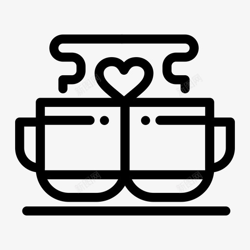 杯子咖啡心图标svg_新图网 https://ixintu.com 咖啡 心 情人节 情人节免费矢量图标 杯子 爱 马克杯