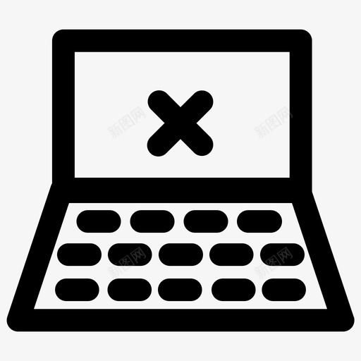 损坏的笔记本电脑错误硬件图标svg_新图网 https://ixintu.com 损坏的笔记本电脑 硬件 计算机和网络设备 错误