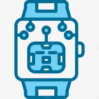 智能手表安卓4蓝色图标图标
