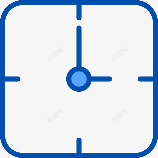 时钟时间和地图4蓝色图标svg_新图网 https://ixintu.com 时钟 时间和地图4 蓝色