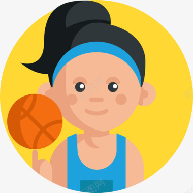 篮球运动员体育头像2平手图标图标