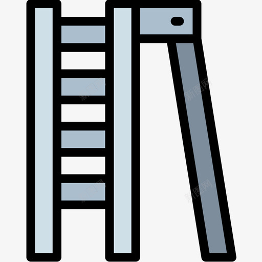 梯子园林工具4线颜色图标svg_新图网 https://ixintu.com 园林工具4 梯子 线颜色