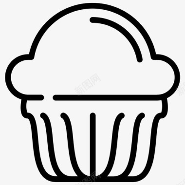 松饼蛋糕cum图标图标
