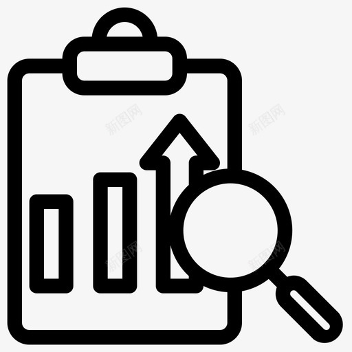 剪贴板数据搜索图表放大镜图标svg_新图网 https://ixintu.com 剪贴板数据搜索 图表 搜索 放大镜 数据分析和统计 统计