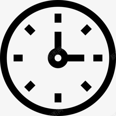 时钟就业14线性图标图标