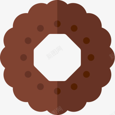 饼干13号咖啡厅平的图标图标