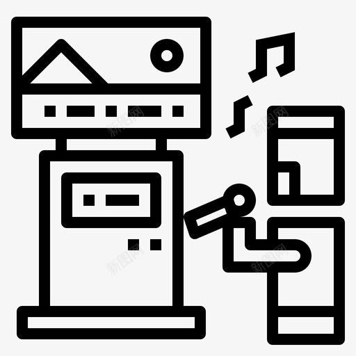 卡拉OK娱乐音乐图标svg_新图网 https://ixintu.com 卡拉OK 唱歌 娱乐 音乐
