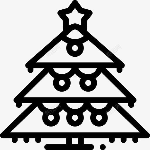 圣诞树142直系图标svg_新图网 https://ixintu.com 圣诞树142 直系