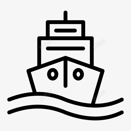 游船船度假图标svg_新图网 https://ixintu.com 度假 游船 船 车辆和交通工具