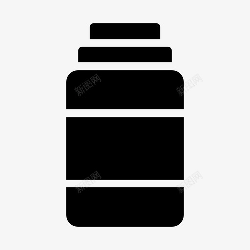 药品瓶子胶囊图标svg_新图网 https://ixintu.com 治疗 瓶子 胶囊 药品 药房