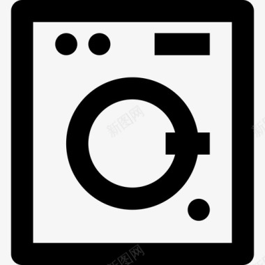 洗衣机家用电器4台直列式图标图标