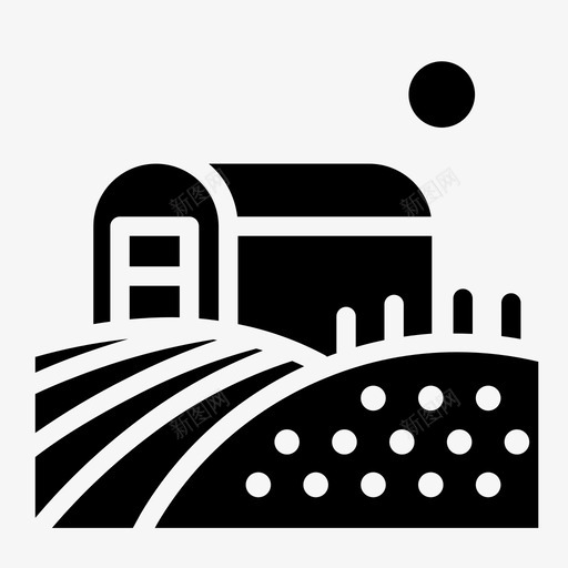 农场农业自然图标svg_新图网 https://ixintu.com 健康援助固体风格 农业 农场 有机 种植 自然