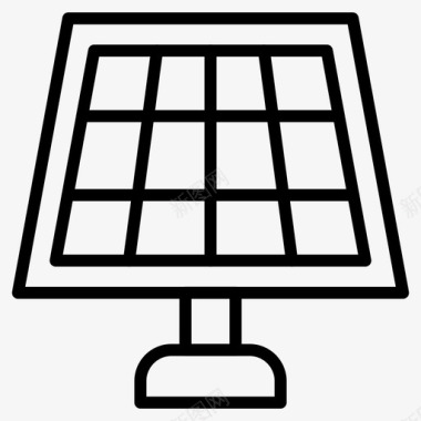 太阳能板生态能源图标图标
