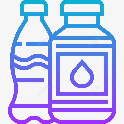 塑料瓶垃圾3梯度图标svg_新图网 https://ixintu.com 垃圾3 塑料瓶 梯度