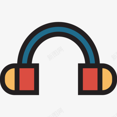 耳机home6线性颜色图标图标