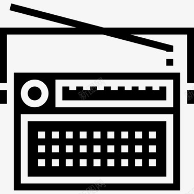 收音机家用设备7加注图标图标