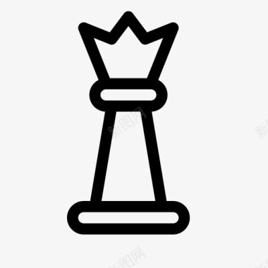 皇后象棋游戏图标图标