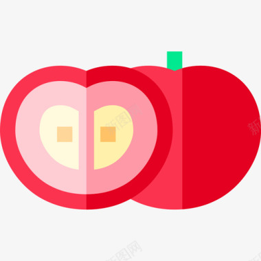 西红柿杂货店12平坦图标图标