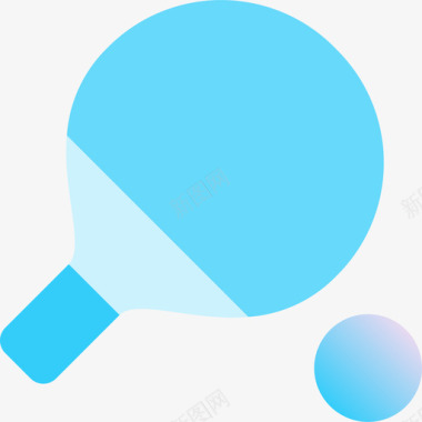 乒乓球运动39蓝色图标图标