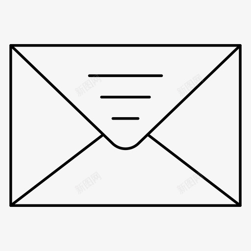 邮件电子邮件信封图标svg_新图网 https://ixintu.com 信件 信封 正在施工的细线图标 电子邮件 邀请 邮件