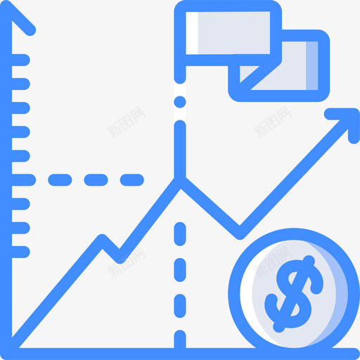 利润经济增长蓝色图标svg_新图网 https://ixintu.com 利润 经济增长 蓝色