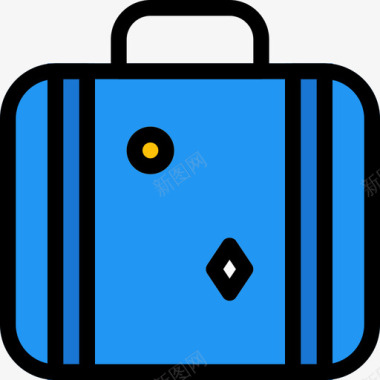 行李旅行和旅游2线性颜色图标图标