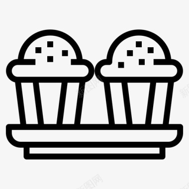 松饼烘焙蛋糕图标图标