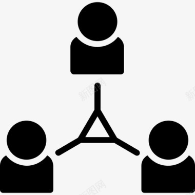 伙伴关系小组会议图标图标
