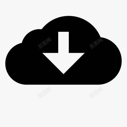 云计算保存图标svg_新图网 https://ixintu.com uiuxessentialssolid 下载 云计算 保存 同步 存储