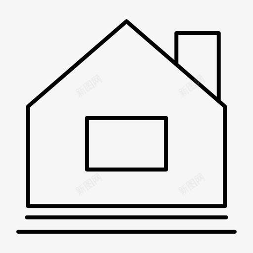 家公司房子图标svg_新图网 https://ixintu.com 公司 别墅 家 房子 村庄 象征一切的瘦风格